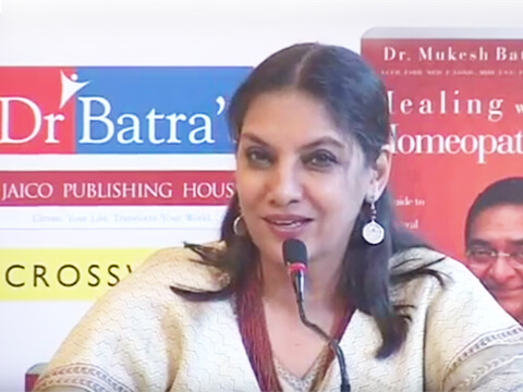 Shabana Azmi at the book launch of 'Healing with Homeopathy