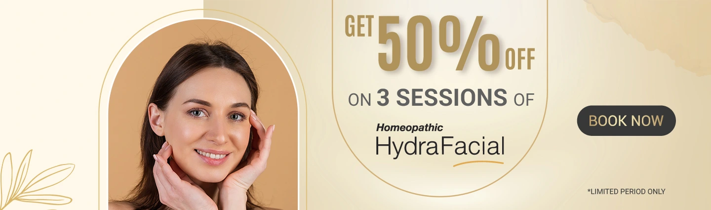 Hydrafacial 50 off on 3 session