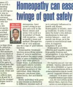 Homeopathy eases the twinge of gout safely