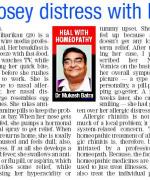 Ease your nosey distress with homeopathy