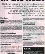 HOMOEOPATHY IN THE HEAT