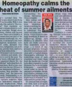 Homeopathy calms the heat of summer ailments