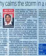 Homeopathy calms the storm in a child’s ears