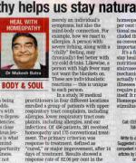 Homeopathy helps us to stay naturally healthy