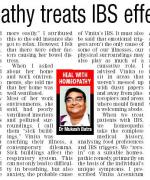 Homeopathy treats IBS effectively