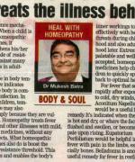 Homeopathy treats the illness behind the illness